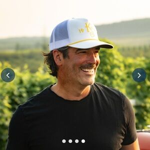 Kemo Sabe White & Yellow Mesh Trucker Hat with Embroidered Logo New never used